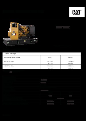 Generatoare de curent diesel Caterpillar C4.4-DE 110