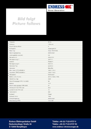 Generatoare de curent diesel Endress ESE 165 VW/AS