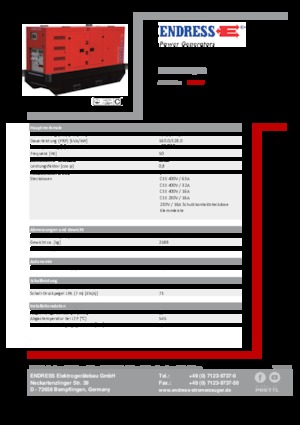 Generatoare de curent diesel Endress ESE 180 JW/RS