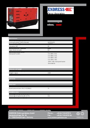 Generatoare de curent diesel Endress ESE 180 JW/RS