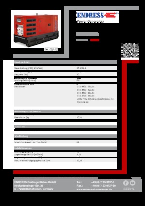 Generatoare de curent diesel Endress ESE 35 YW/RS