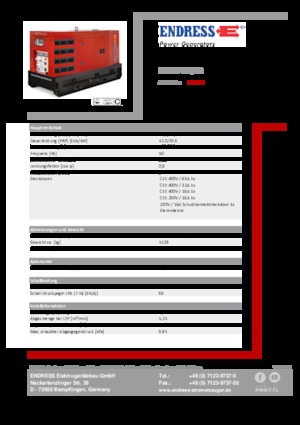 Generatoare de curent diesel Endress ESE 45 YW/RS