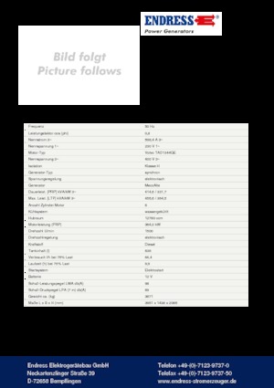 Generatoare de curent diesel Endress ESE 460 VW/AS
