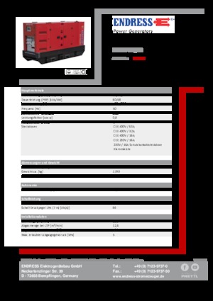 Generatoare de curent diesel Endress ESE 67 IW/RS
