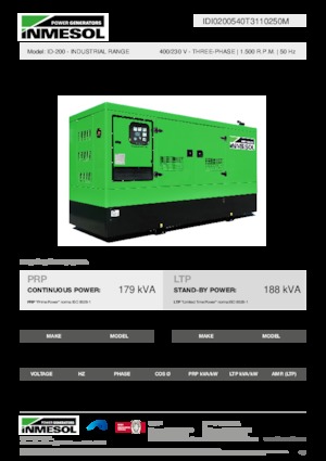 Generatoare de curent diesel INMESOL ID-200