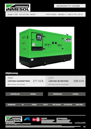 Generatoare de curent diesel INMESOL II-300