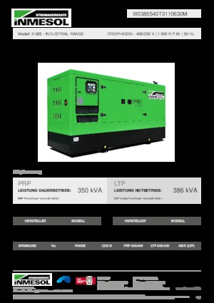 Generatoare de curent diesel INMESOL II-385