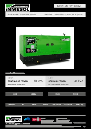 Generatoare de curent diesel INMESOL IK-044