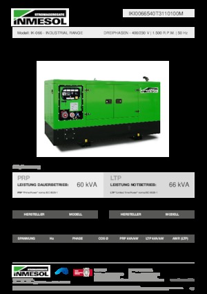 Generatoare de curent diesel INMESOL IK-066