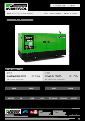 Generatoare de curent diesel INMESOL IK-33