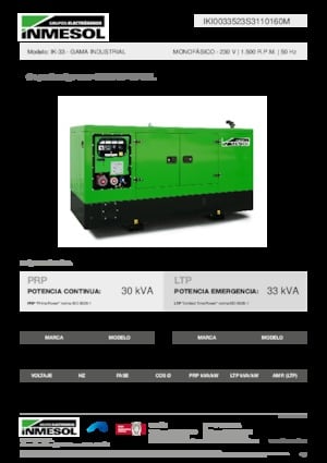 Generatoare de curent diesel INMESOL IK-33