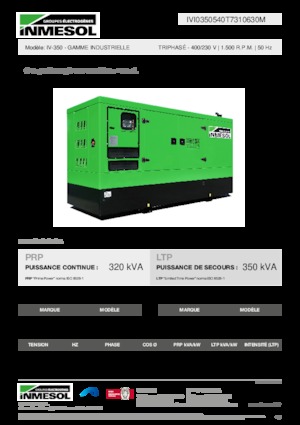 Generatoare de curent diesel INMESOL IV-350