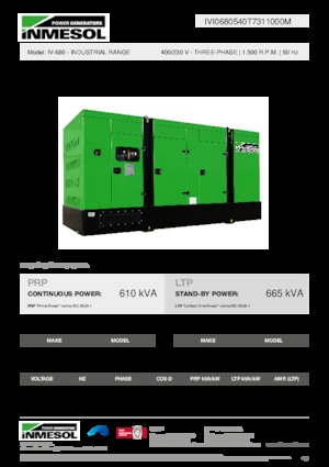 Generatoare de curent diesel INMESOL IV-680