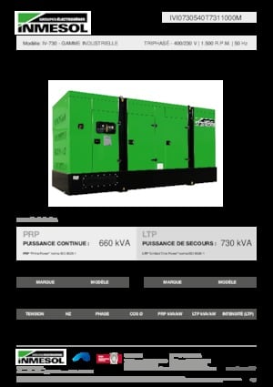 Generatoare de curent diesel INMESOL IV-730