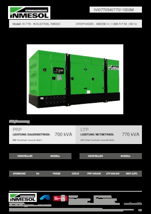 Generatoare de curent diesel INMESOL IV-770