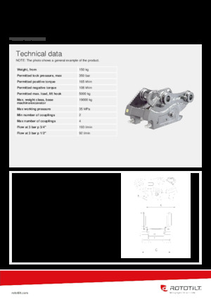 Cuplaje rapide Rototilt® QC60-4 