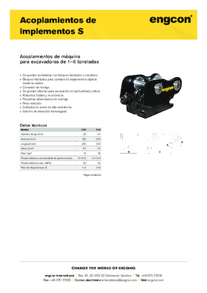 Cuplaje rapide engcon S30