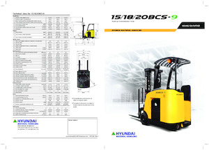 Stivuitoare electrice cu catarg retractabil Hyundai 18 BCS-9 