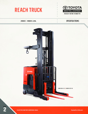 Stivuitoare electrice cu catarg retractabil Toyota 9BRU23