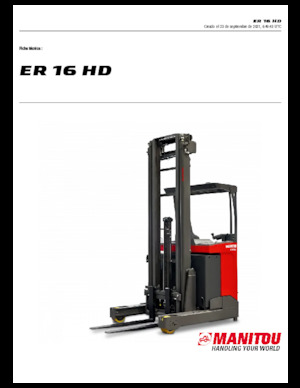Stivuitoare electrice cu catarg retractabil Manitou ER 16 HD
