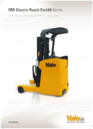 Stivuitoare electrice cu catarg retractabil Yale FBR15SZ
