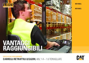 Stivuitoare electrice cu catarg retractabil Caterpillar NR14N2L