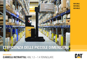 Stivuitoare electrice cu catarg retractabil Caterpillar NR14N3L