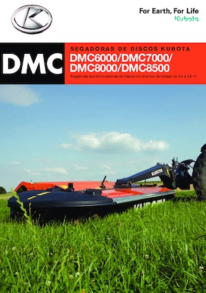Cositori cu discuri atașate pe spate, cu tambur de condiționare Kubota DMC6032N 
