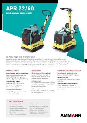 Plăci compactoare reversibile Ammann APR 2240