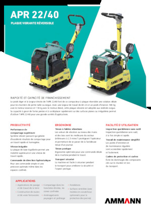 Plăci compactoare reversibile Ammann APR 2240