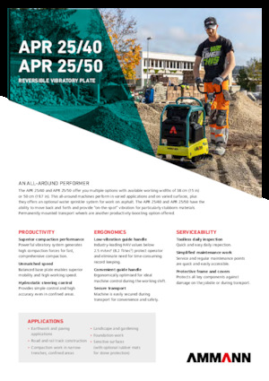 Plăci compactoare reversibile Ammann APR 2550