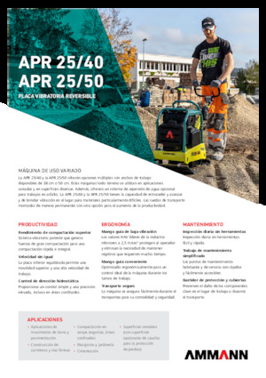 Plăci compactoare reversibile Ammann APR 2550