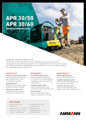 Plăci compactoare reversibile Ammann APR 3060