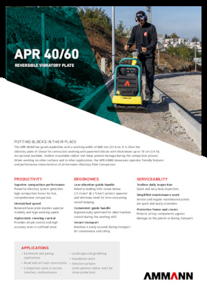 Plăci compactoare reversibile Ammann APR 4060