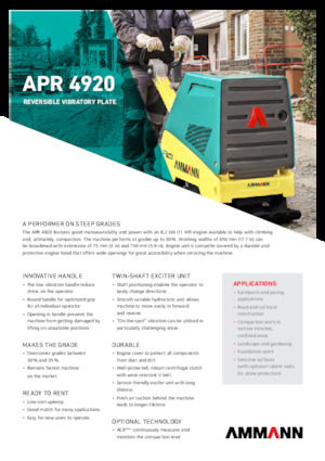 Plăci compactoare reversibile Ammann APR 4920
