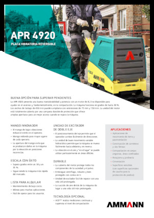 Plăci compactoare reversibile Ammann APR 4920