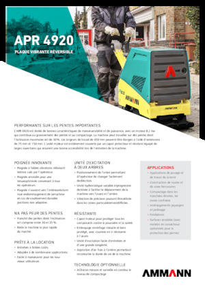 Plăci compactoare reversibile Ammann APR 4920