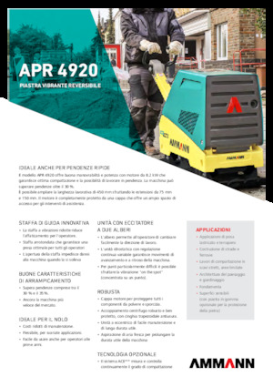 Plăci compactoare reversibile Ammann APR 4920