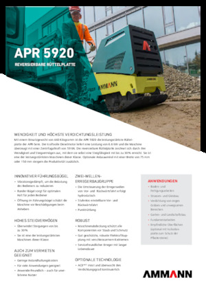 Plăci compactoare reversibile Ammann APR 5920