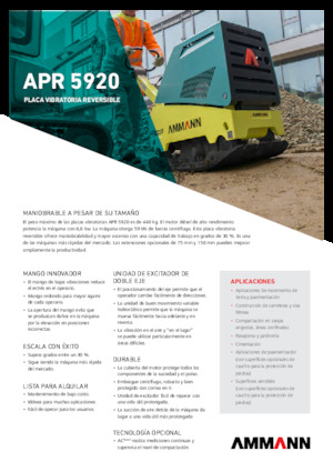 Plăci compactoare reversibile Ammann APR 5920