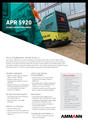 Plăci compactoare reversibile Ammann APR 5920