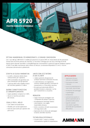 Plăci compactoare reversibile Ammann APR 5920