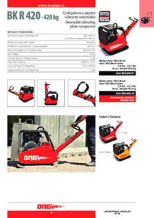Plăci compactoare reversibile Breaker BK 420 R-70