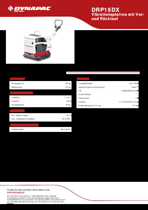 Plăci compactoare reversibile Dynapac DRP15DX