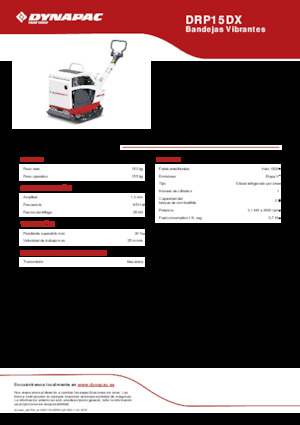Plăci compactoare reversibile Dynapac DRP15DX