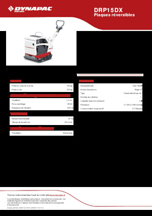 Plăci compactoare reversibile Dynapac DRP15DX