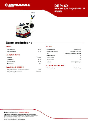 Plăci compactoare reversibile Dynapac DRP15X