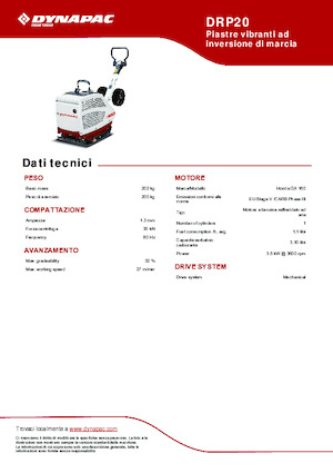 Plăci compactoare reversibile Dynapac DRP20