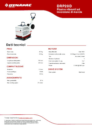 Plăci compactoare reversibile Dynapac DRP20D