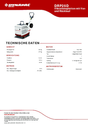 Plăci compactoare reversibile Dynapac DRP25D